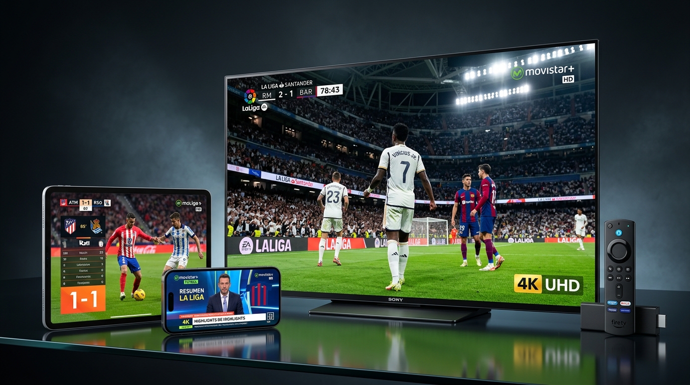 IPTV España en Smart TV, Ordenador portátil, iPad y Smartphone