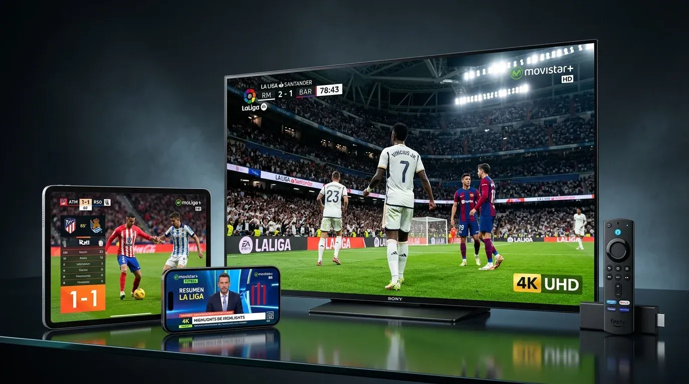 IPTV España en Smart TV, Ordenador portátil, iPad y Smartphone